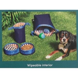 The Cuddle Collab with Popeye Travel Pet Feeding Set 3 Piece, Navy